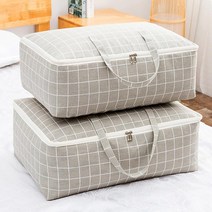 이불 보자기 대용량 패딩 보관 파우치 포장 커버 백 세로 손잡이 다용도 옷 정리함, 브라운(대)