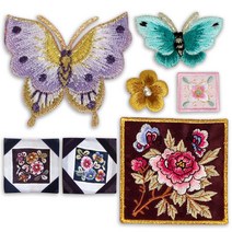 전통자수패치 모음 전통자수 한복자수 와펜, T3전통미니꽃자수2번-2개