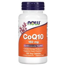 Now Foods (나우 푸드) NOW Foods CoQ10 150mg 베지 캡슐 100정, 5개