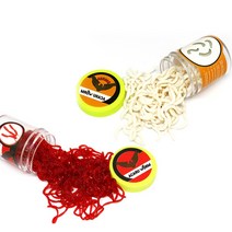 빙어 송어 산천어 미끼 웜 민물 얼음 계곡 낚시 채비 바늘 세트 구더기웜 소프트웜 산천어 축제 인조미끼, 냄새나는 구더기웜