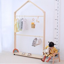 아이방 행거 옷걸이 선반 매장 인테리어 6종 세트, 스몰 하우스 4종 세트