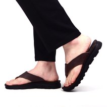 슬래진저 편안한 남성 가죽 쪼리 TMSL3900