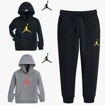 플레이키즈프로 조던주니어 2021 겨울신상 활용성 좋은 블랙 조거팬츠와 후드세트 점프맨바이나이키풀오버후디세트(140~170)_NC순천