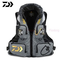 낚시 조끼 구명 바다 작업 야외 스포츠 조정 가능한 메쉬 남자 수영 생존 56, xxl, 회색