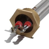 보일러호스1Inch/32mm/DN25 스테인레스 스틸 구리 헤드 가열 튜브 110/220/380V 전기 히터 요소 물 보일러, 02 220V_01 1KW 180mm 201SUS