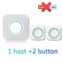 현관문 무선 초인종 스마트 도어벨 차임벨 호출벨 tuya app 지능형 홈 환영 방수, 협력사, 흰색 아니 와이파이 b, 우리 플러그