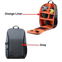 DJI-FPV 콤보 백팩 드론 리모컨 고글 V2 보관 가방 방수 운반 케이스 DJI FPV 액세서리, gray orange liner, 02 gray orange liner