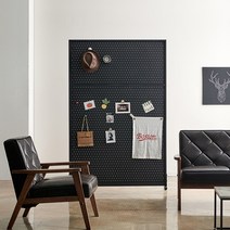 듀크 철재파티션 IV, 타공[블랙]_T 1200-1800 B