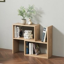 거실 안방 DIY 간편 조립식 2단 전면 책장 500 카페 유치원 침대옆 성당, 오크