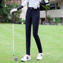 LM 벨트 선물 하추 골프웨어 여성 팬츠 얇고 허리 스판 슬림 트레이닝 바지