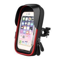 전동바이크 접이식 오토바이 스쿠터 자전거 휴대 전화 홀더 스쿠터 터치 스크린 랙 방수 오토바이 스탠드, 01 빨간