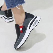 제이슈 여성용 천연소가죽 에어팝 발편한 슬립온