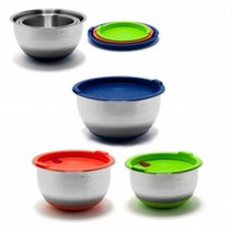 퀸센스 믹싱볼 샐러드볼 핸디실리콘 3종set