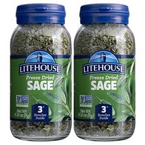 Litehouse Freeze Dried Sage 0.30 oz 라이트하우스 동결건조 세이지 9g 2팩, 수량