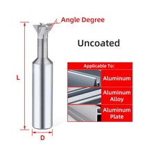 벨트 샌더 샌딩기 전동 사포 연마기 카바이드 Dovetail 밀링 커터 CNC 도구 45 60 75도 텅스텐 스틸 가공 공구, D4x50L, Uncoated, 75 degree