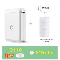 레이저각인기 레이저 가공 종이레이저컷팅 님봇 D110 무선 라벨 프린터 메이커 테이프 포함 휴대폰 사무실 가정용 다양한 템플릿 제공, 5개의 라벨이 있는 D110, 중국