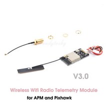 픽스호크 쿼드콥터 드론 MAVLink2 용 무선 Wifi 원격 측정 모듈 Pixhawk APM 비행 컨트롤러 FPV 스마트 폰 테이블 안테나 포함, [03] Telemetry Module V3