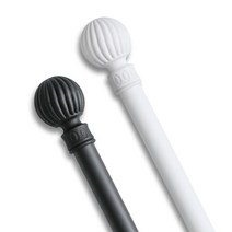 25mm 심플 라운드 커튼봉, 블랙