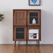 소티디자인 헤이즐 플랩도어 수납장 730 - 2color, 헤이즐수납장730 - 월넛+조립 [P401WAP]