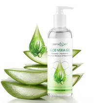 DERMAXGEN 알로에 베라 젤 - 유기농 100% 순수 알로에 + 위치하젤 + 비타민 C + 비타민 E - 피부를 진정 수분 및 회복 포뮬러 풍부하고 냉압착 영양소 250, 8.5 Fl Oz