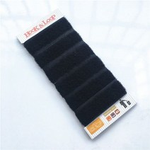 2x18cm 나일론 케이블 타이 후크 루프 스트랩 접착 패스너 매직 스트립 와이어 재봉 테이프 MS017 6 개/가방, Black