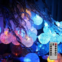 대한 벽 인테리어 크리스마스 트리 LED 캠핑 감성 파티 버블 줄 전구 조명 무지개 20구 3m