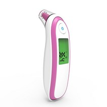 BOXYM-아기 온도계 디지털 LCD 적외선 측정 이마 귀 비 접촉 바디 온도계 어린이 전자, Pink