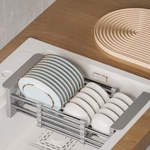 쿠빙홈 간편 식기건조용 슬라이드 선반 싱크롤