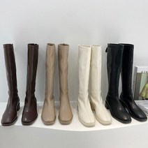 더구두 스퀘어 롱부츠 편한신발 여자신발-2463