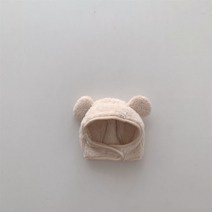 봉제 곰 모자 단색 겨울 따뜻한 비니 스타일 모자 소품