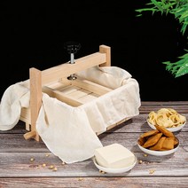 원목 두부 누름판 제조기 두부틀 가정용 몰드 도구, 28X28X9.5cm+ 압력바 덮개
