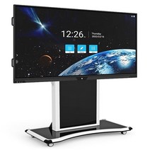 자동 높이조절 85인치 엘지 삼성 티비받침대다리 86인치 이동식티비스탠드거치대, 실버