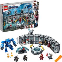 LEGO 마블 어벤져스 아이언맨 홀 오브 76125 빌딩 키트 토니 스타크 액션 피규어 (524피스) 표준 멀티컬, 01 표준