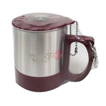 스텐 등산 컵 230ml 나침반 물컵 여행 캠핑 물잔