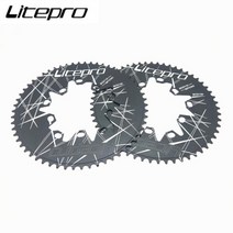 Liteproelite-타원형 더블 BCD 110/130MM 체인 링 접이식 자전거 54/56/58T 크랭크 셋 도발 드라이브 라인 휠, 02 56T