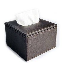 유피어 가죽 와이드 냅킨케이스(소), 초코브라운, 1개