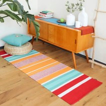 코스트코 오리고 선염 코튼 엑센트 러그 70 x 200 cm / 레드