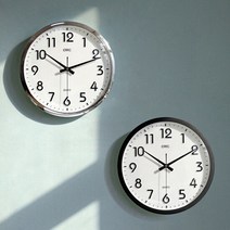 오리엔트 무소음 오피스데코 인테리어벽시계 32cm, 색상선택:[OT613P]실버