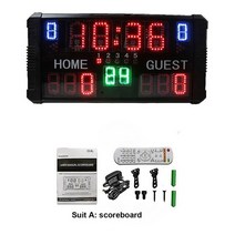 전자점수판 스코어보드 이동식전광판 휴대용SCORE 디지털스포츠 탁구 축구 농구 당구 족구 테니스 배드민턴 풋살 는 게임을 위한 전시 kepper를 지도했습니다, 한 벌