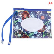 스냅 스트랩 휴대용 아기 물티슈 상자 물티슈 컨테이너 쉬운 운반 클램셸 화장품 청소 물티슈 케이스 1 개, 4