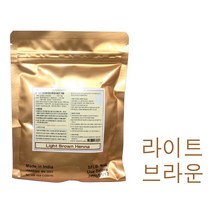 금색봉투포장~ 색상[라이트브라운] 플로라 실크 헤나 파우더 염색약 100g / 인도라자스탄지역 인도헤나 헤나가루, 라이트브라운