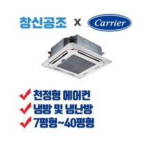 부산 경남 전문 캐리어 시스템 천정형 에어컨 냉난방기 1way 면적 23.14m2 ~ 36.36m2 까지 4way 면적 56.2m2 ~ 132.23m2 까지, CTV-Q0831G
