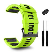 26mm Garmin Enduro 2 시계 밴드와 호환되는 6팩 Tactix 7 Pro/Fenix 6X Pro/6X/Fenix 5X/5X Plus/Descent Mk2i/D2 D, Green/Black