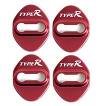 자동차 도어 잠금 보호 커버 장식 Honda Typer R Civic Mugen Accord CRV Hrv 녹 방지 스티커 차량 액세서, 04 005-TypeR-Red