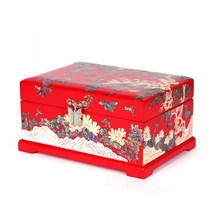 2단 함보내기 봉채함 예물 애교 예단 신랑함 자개장 쥬얼리 선물 보석 보관 포장 케이스, B