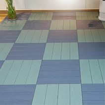 베란다 테라스 조립데크 바닥타일 매트 9P 바닥깔판 조립타일 시공, 차콜블랙 9p