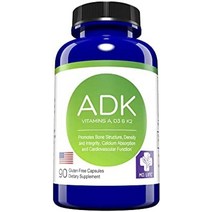 md.life adk 비타민 보충제 - 비타민 d3 k2 및 a - 90 캡슐 - 뼈 건강 및 심장 건강 지원 - 고효능 a dk 비타민 보충제 - 비타민 adk 콤플렉스, 90캡슐
