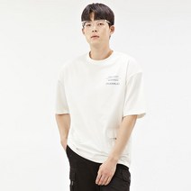 체이스컬트 남성 오버핏 유틸리티 그래픽 티셔츠--ABAK5838D0A