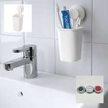 IKEA TISKEN 흡착식 칫솔꽂이 503.812.95, TISKEN 흡착식 칫솔꽂이 +DASHY행주1개