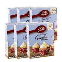 베티크로커 바닐라 컵케이크 믹스 450g Betty Crocker Vanilla Cupcake Mix, 6팩